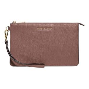 Michael Kors | Mauve Pebbled Leather Clutch Wristlet Wallet Mini Bag